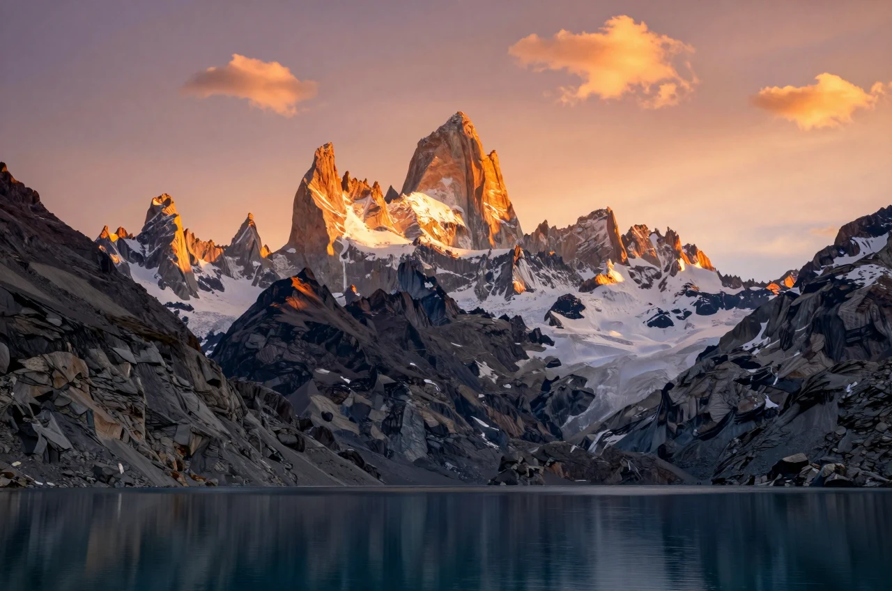 ZSky AI output: mountain range at golden hour