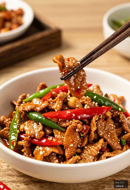 在这个参考图的碗里放入辣椒炒肉