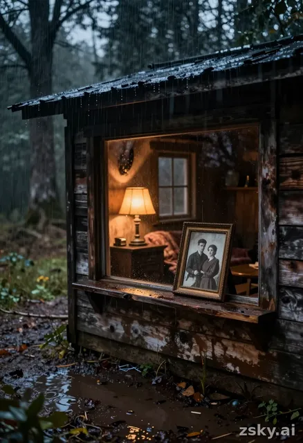 A photorealistic atmospheric cinematic sequence capturing the essence of a secluded rural retreat.