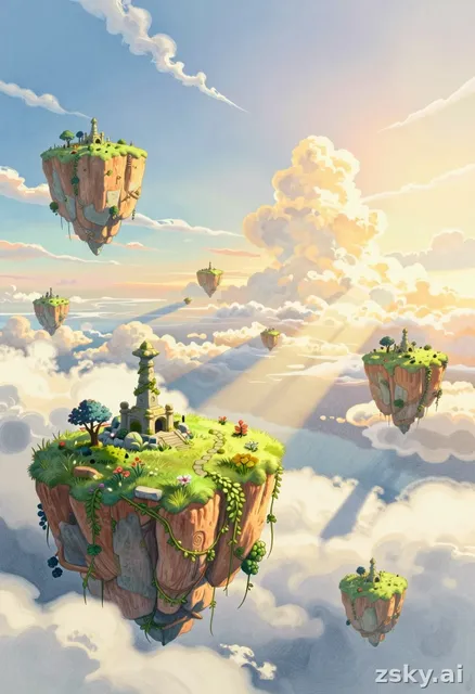 A hand-drawn concept art piece in the whimsical style of a fantasy adventure game, reminiscent of the vibrant and…