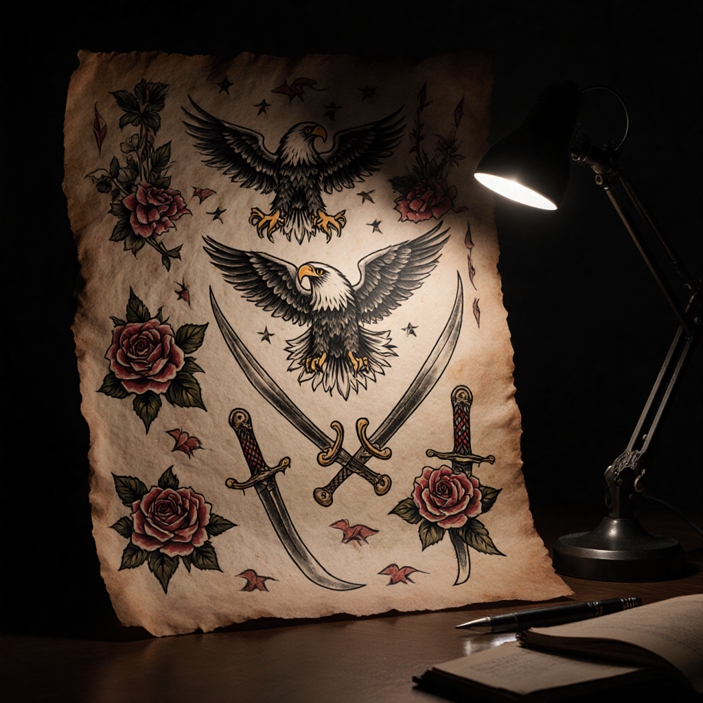 AI Art for Tattoo Flash: Design Custom Flash Sheets Free — ZSky AI