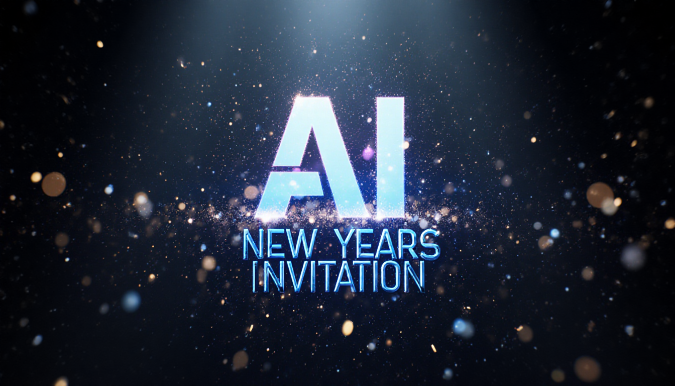 Ai New Years Party Invitations