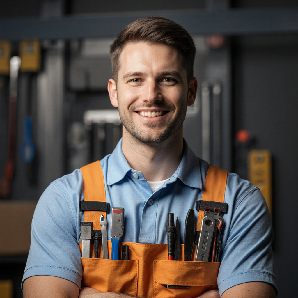 AI-generated professional service provider portrait for TaskRabbit