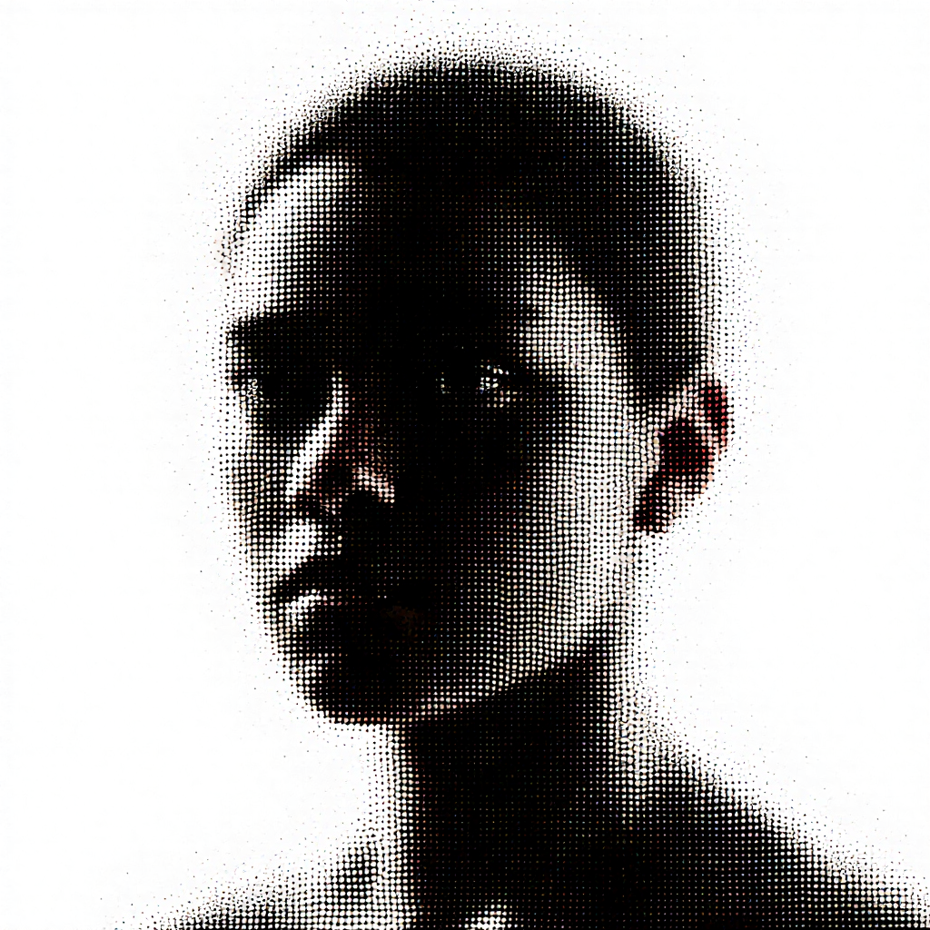 stipple art portrait made of thousands of tiny dots — ZSky AI
