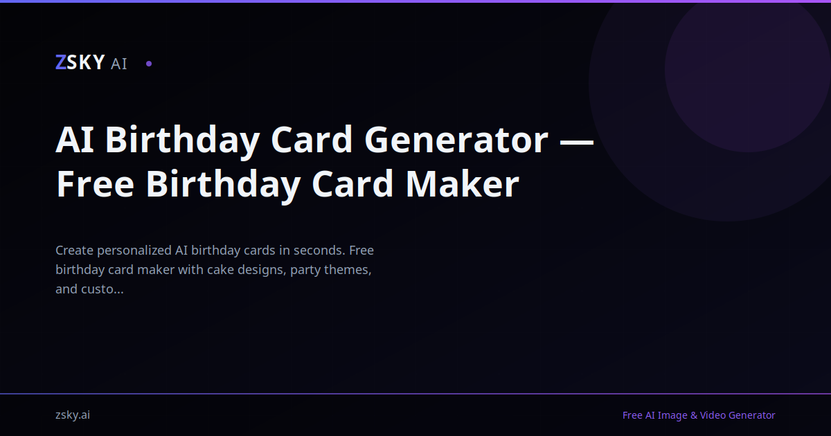 Birthday celebration card with elegant cake and confetti — ZSky AI