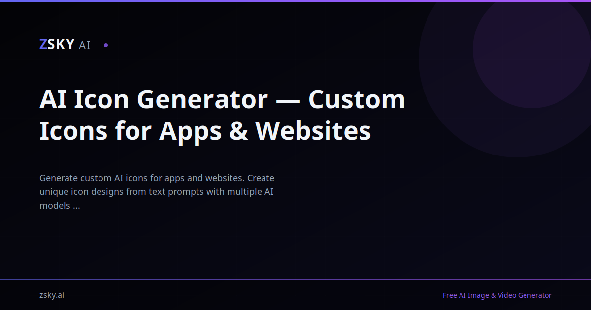 AI Icon Generator — Custom Icons for Apps & Websites
