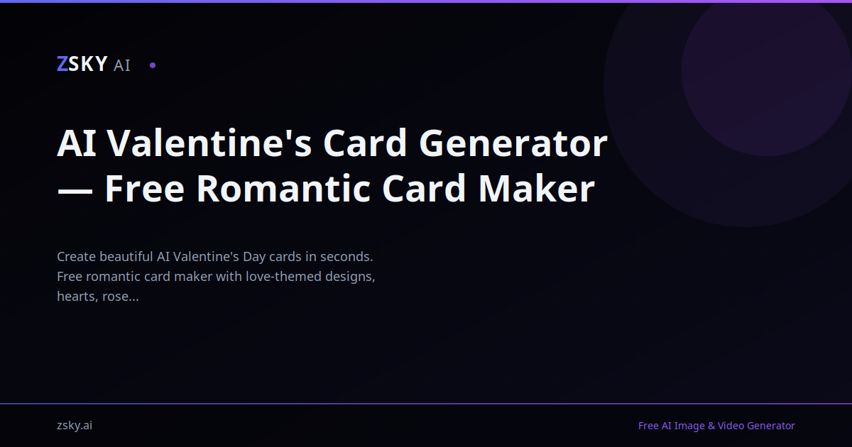 Valentine's Day card with red roses and heart design — ZSky AI