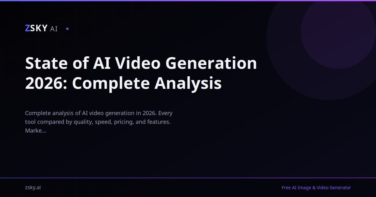 Best AI Video Generators in 2026 — Free Tools Ranked | ZSky AI