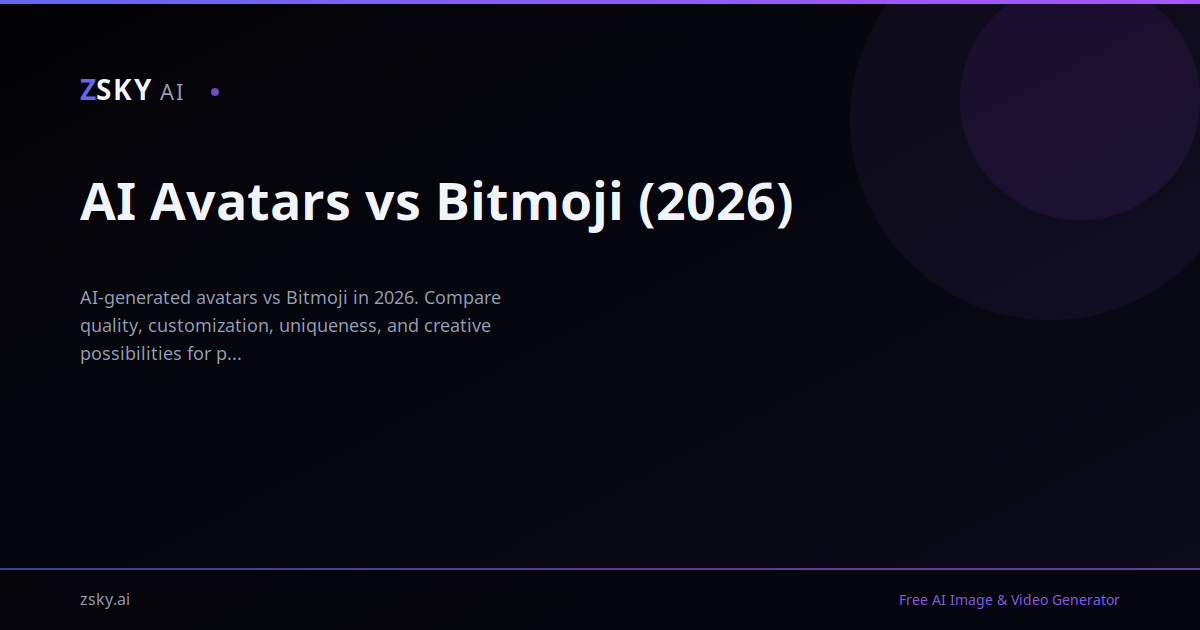 AI Avatars vs Bitmoji | ZSky AI