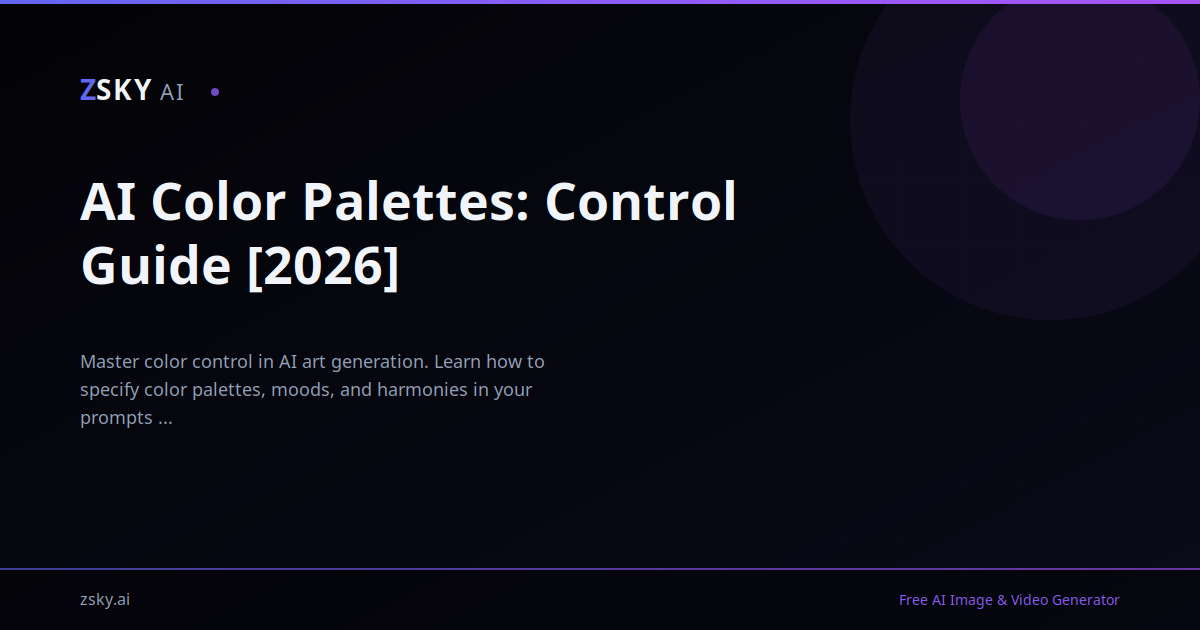 AI Color Palette Guide: Control Colors Like a Pro | ZSky AI
