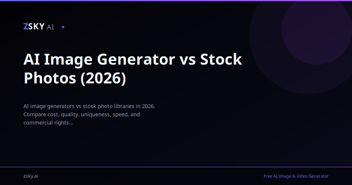 AI Image Generator vs Stock Photos | ZSky AI