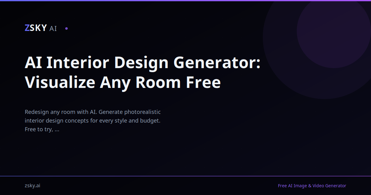 AI Interior Design Generator: Visualize Any Room Free