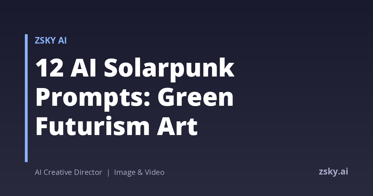 12 AI Solarpunk Prompts: Green Futurism Art | ZSky AI