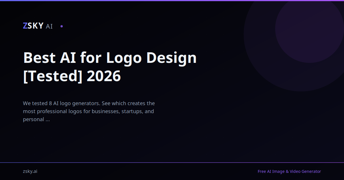 Best AI for Logo Design [Tested] 2026 | ZSky AI