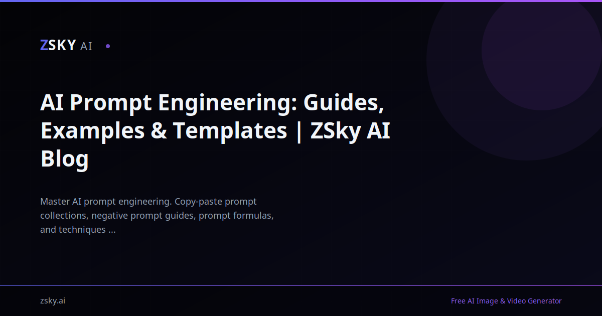 AI Prompt Guides & Examples [Free Library] | ZSky AI