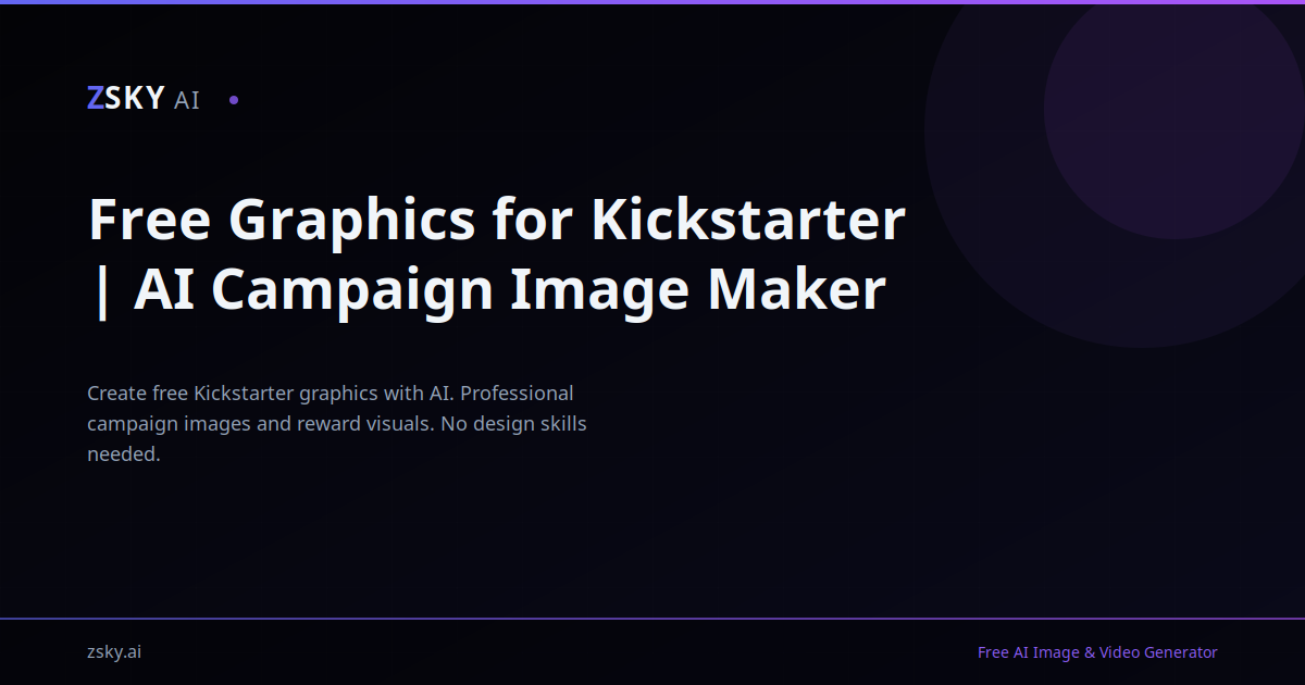 Machine Campaign Graphics Free Graphics for Kickstarter | AI Campaign Image Maker | ZSky AI