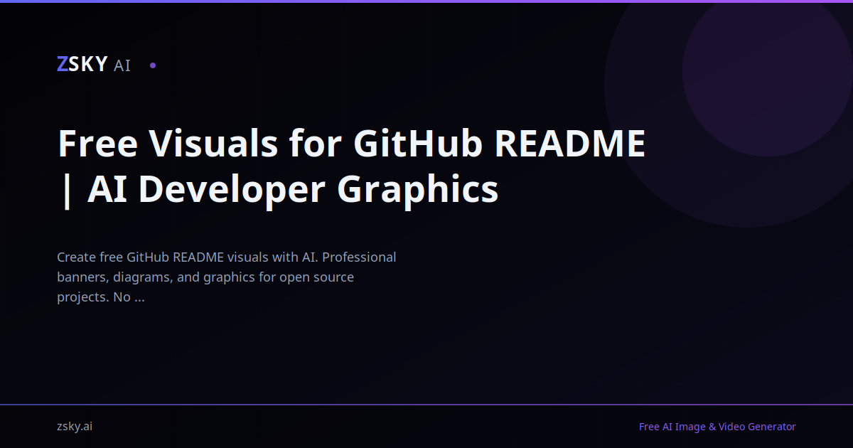 Free Visuals for GitHub README | AI Developer Graphics | ZSky AI