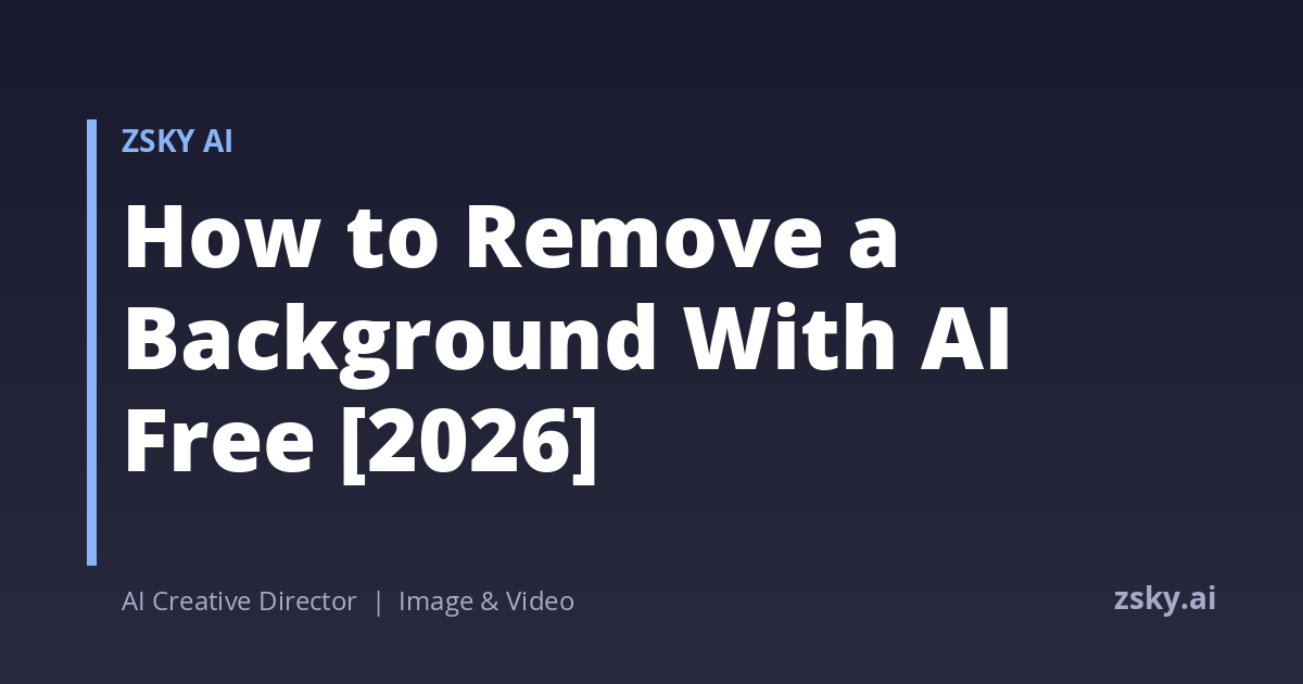 How to Remove a Background With AI Free [2026]