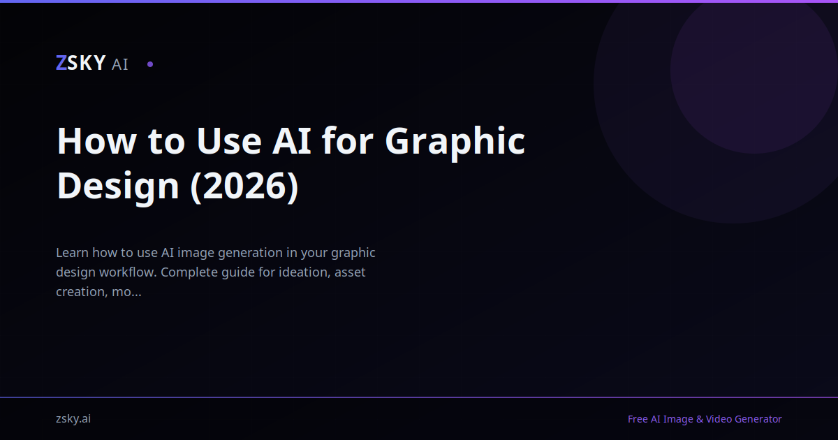 How to Use AI for Graphic Design | ZSky AI
