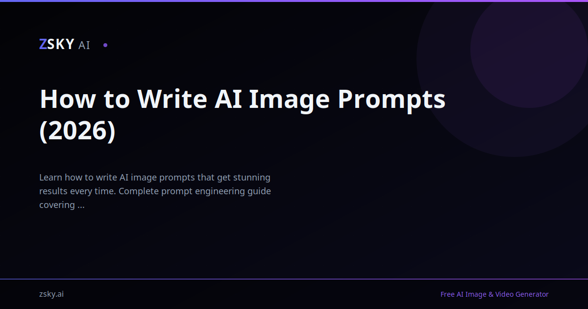 How to Write AI Image Prompts | ZSky AI