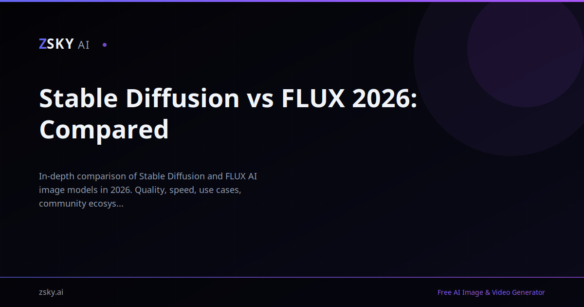 Stable Diffusion vs FLUX: Which Is Better in 2026? | ZSky AI