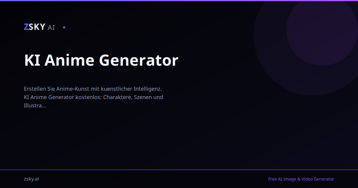 KI Anime Generator KI Anime Generator