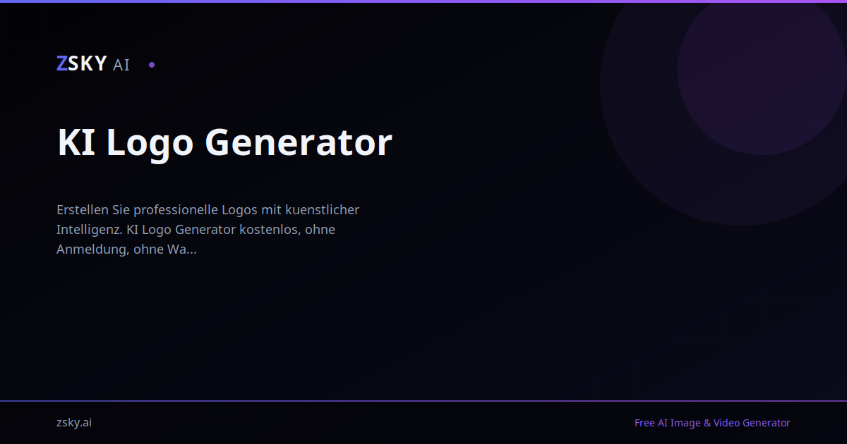 KI Logo Generator - Professionelle Logos mit KI erstellen