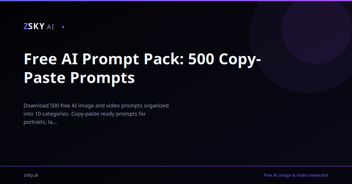 Free AI Prompt Pack: 500 Copy-Paste Prompts