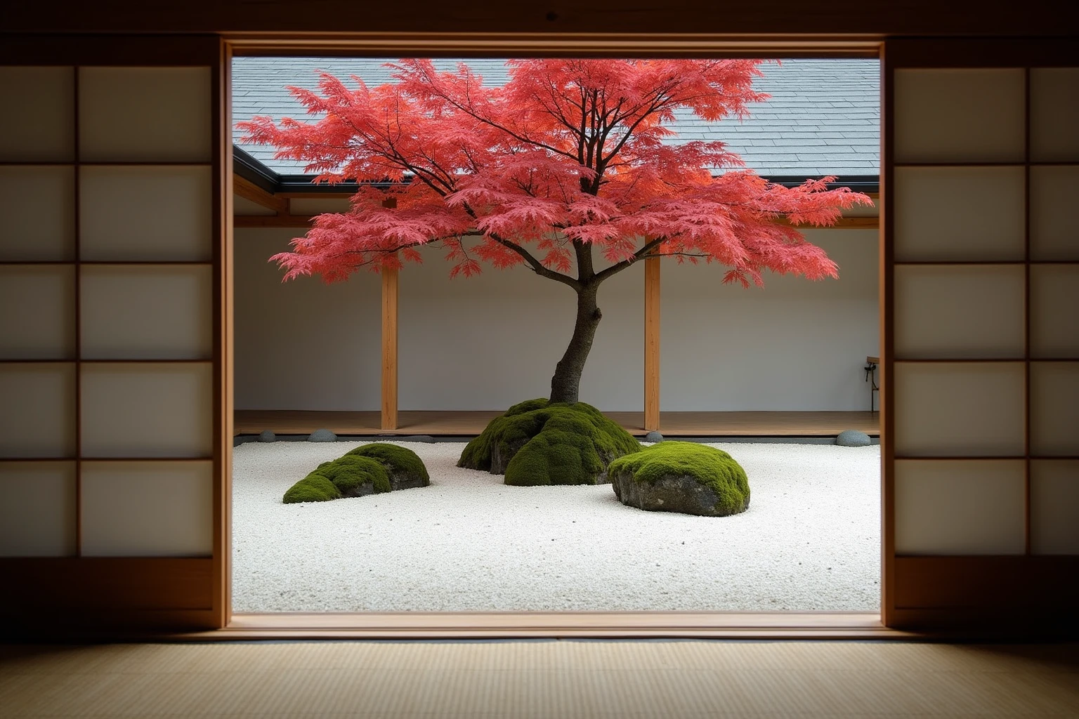 Japanese zen courtyard