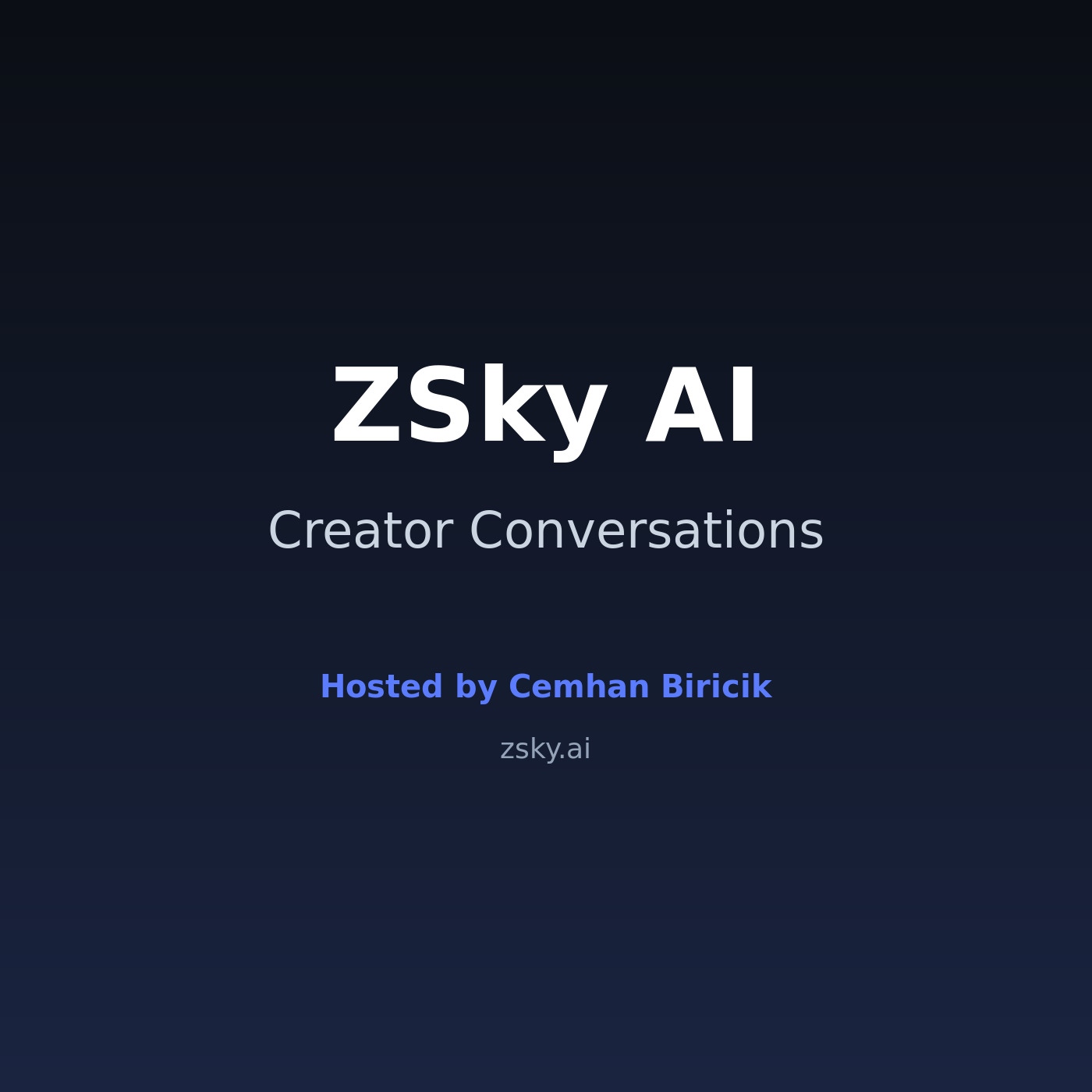 ZSky AI: Creator Conversations cover art